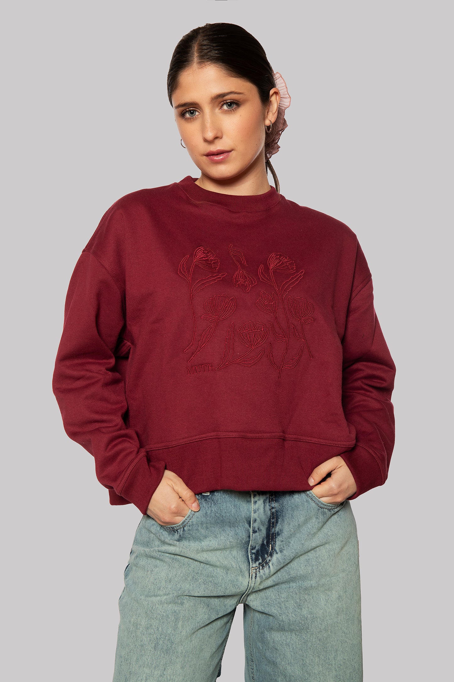 Selem Cowl Neck Cotton Sweatshirt