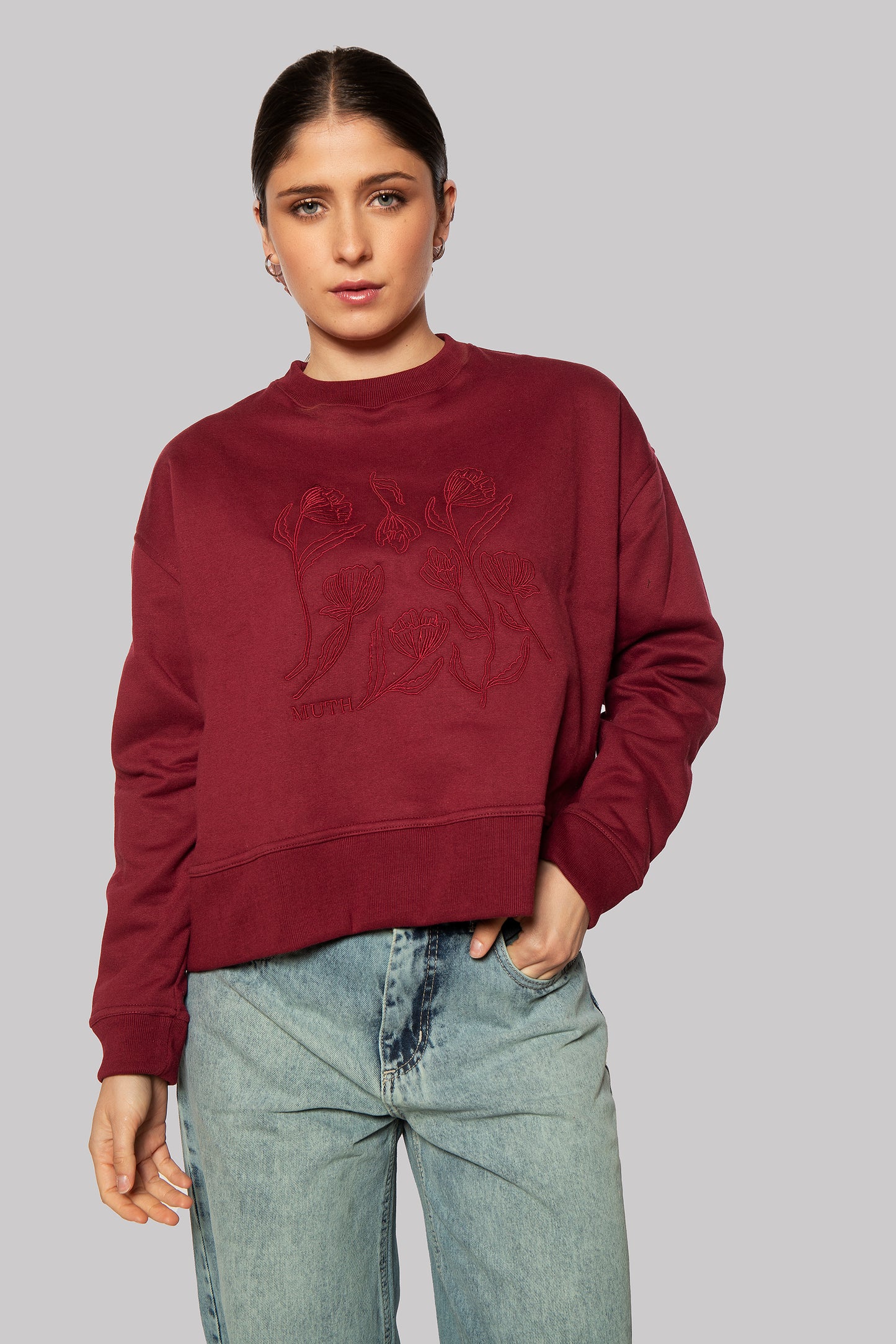 Selem Cowl Neck Cotton Sweatshirt