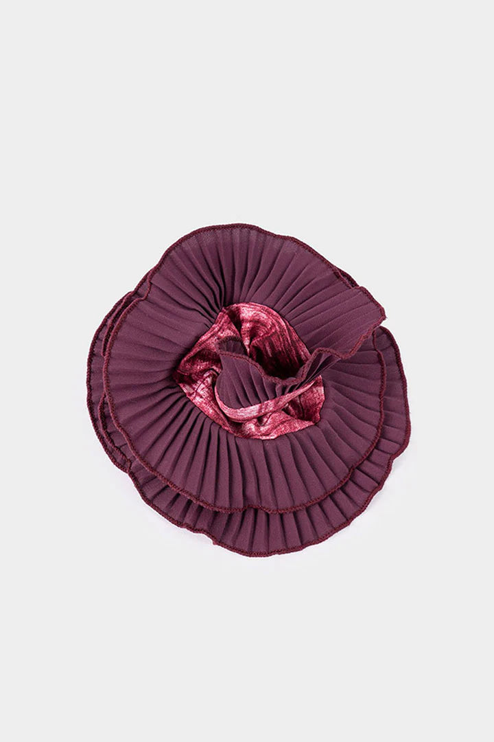 Bordeaux Bamba Flower Hair Barrette