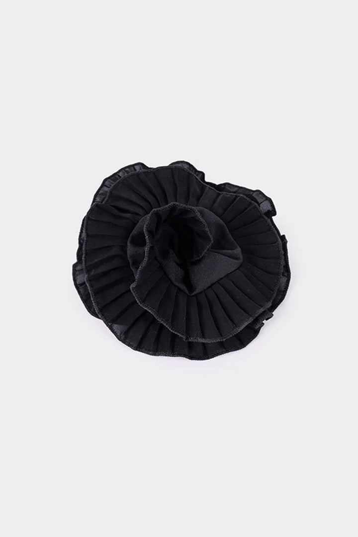 Black Bamba Flower Hair Barrette