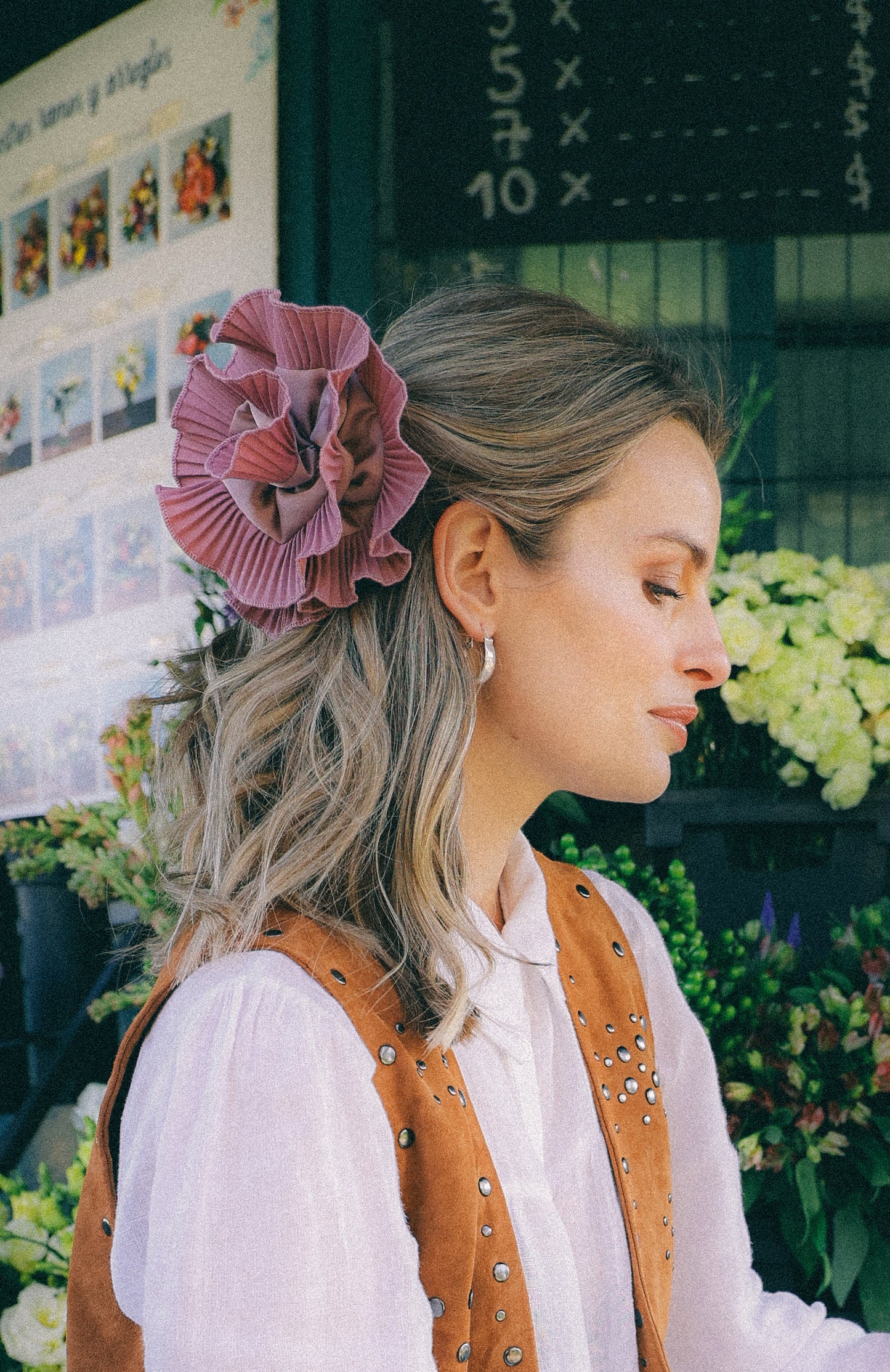 Rosewood Bamba Flower Hair Barrette